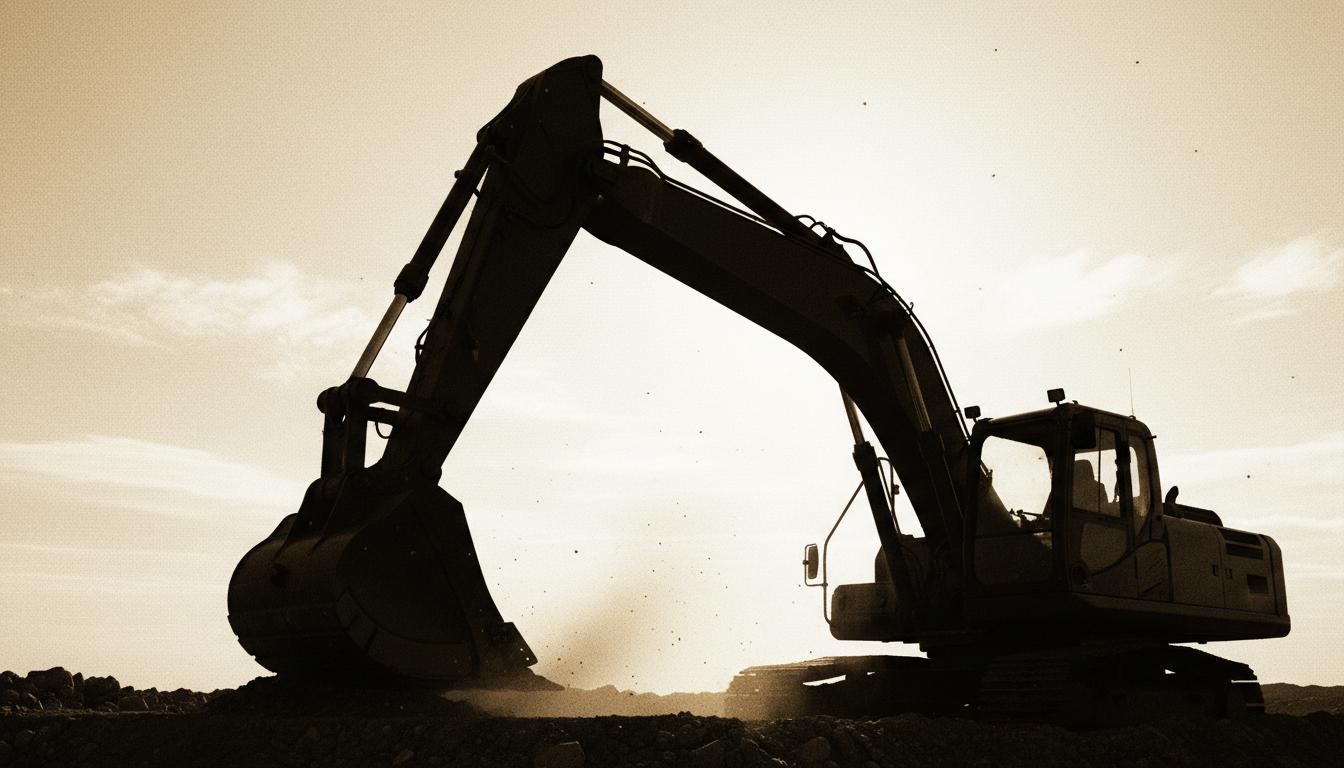 Excavator silhouette
